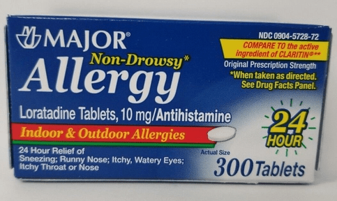 Major Allergy Loratadine 10mg Tablets 300ct - TrustMedUSA