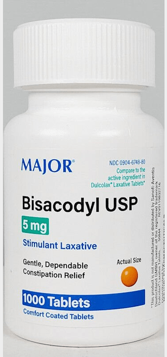 Major Bisacodyl 5 mg 1000 Coated Tablets - TrustMedUSA