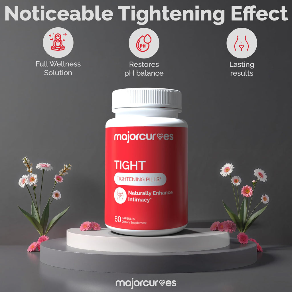 Major Curves Vaginal Tightening Pills – Feminine Support Supplement for Tone, Moisture & Intimate Wellness – V Rejuvenation & Odor Control with Herbal Extracts – Made in USA - TrustMedUSA
