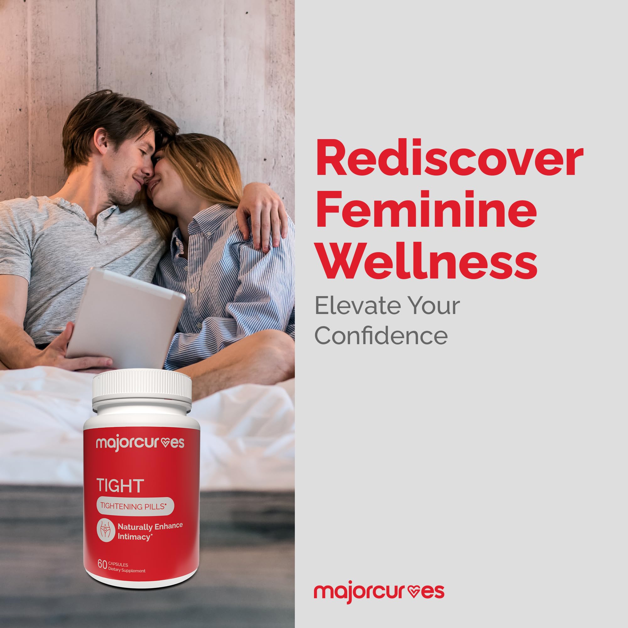 Major Curves Vaginal Tightening Pills – Feminine Support Supplement for Tone, Moisture & Intimate Wellness – V Rejuvenation & Odor Control with Herbal Extracts – Made in USA - TrustMedUSA
