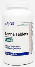 Major Senna 8.6mg Laxative Tablets 1000ct - Maple Wellness Supplements