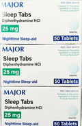 Major Sleep Tabs Nighttime Sleep Aid- 50 Tablets - 3 Pack - Maple Wellness Supplements