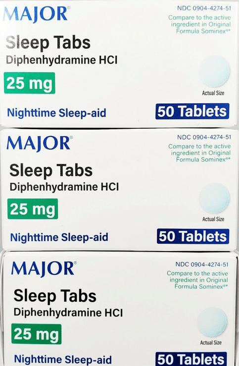 Major Sleep Tabs Nighttime Sleep Aid- 50 Tablets - 3 Pack - TrustMedUSA