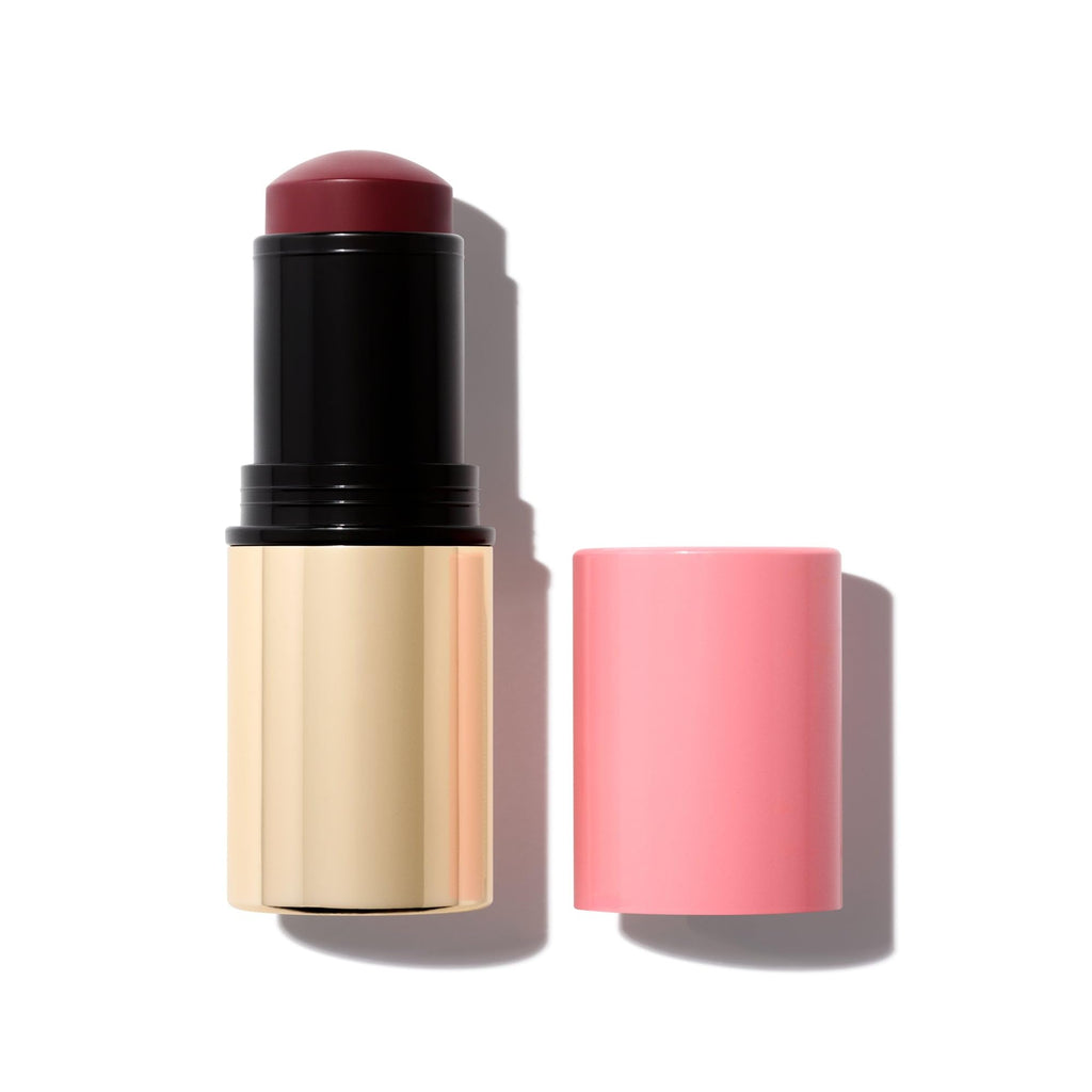 MAKE Beauty Cream Stroke Cream Blush Stick for Cheeks - Vibrant yet Natural Soft Matte Finish - Shade Rouge Moon, Berry Plum Blush Makeup - TrustMedUSA