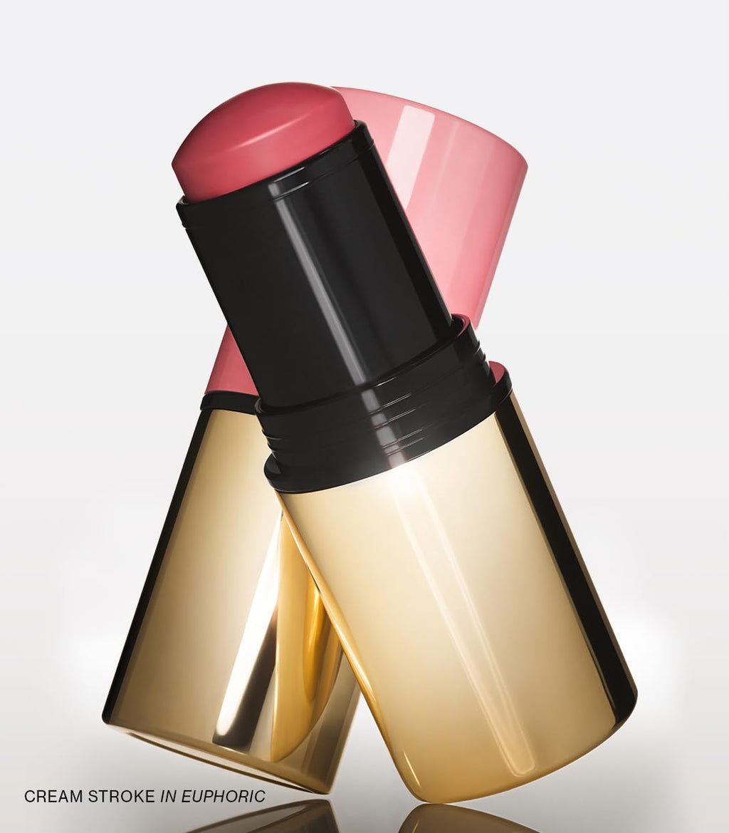 MAKE Beauty Cream Stroke Cream Blush Stick for Cheeks - Vibrant yet Natural Soft Matte Finish - Shade Rouge Moon, Berry Plum Blush Makeup - TrustMedUSA