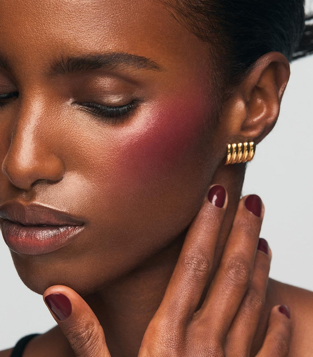 MAKE Beauty Cream Stroke Cream Blush Stick for Cheeks - Vibrant yet Natural Soft Matte Finish - Shade Rouge Moon, Berry Plum Blush Makeup - TrustMedUSA