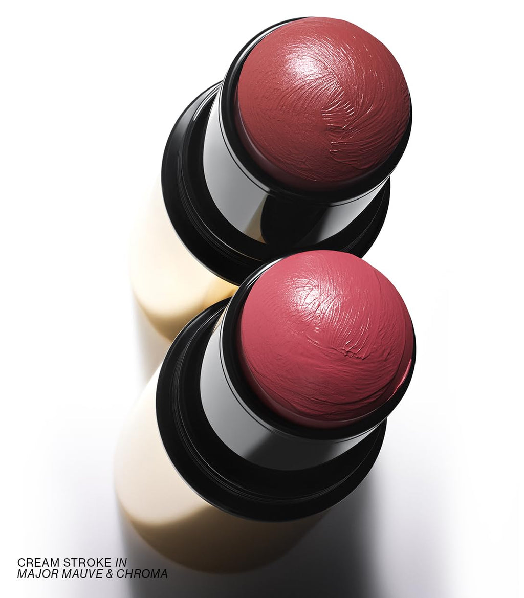 MAKE Beauty Cream Stroke Cream Blush Stick for Cheeks - Vibrant yet Natural Soft Matte Finish - Shade Rouge Moon, Berry Plum Blush Makeup - TrustMedUSA
