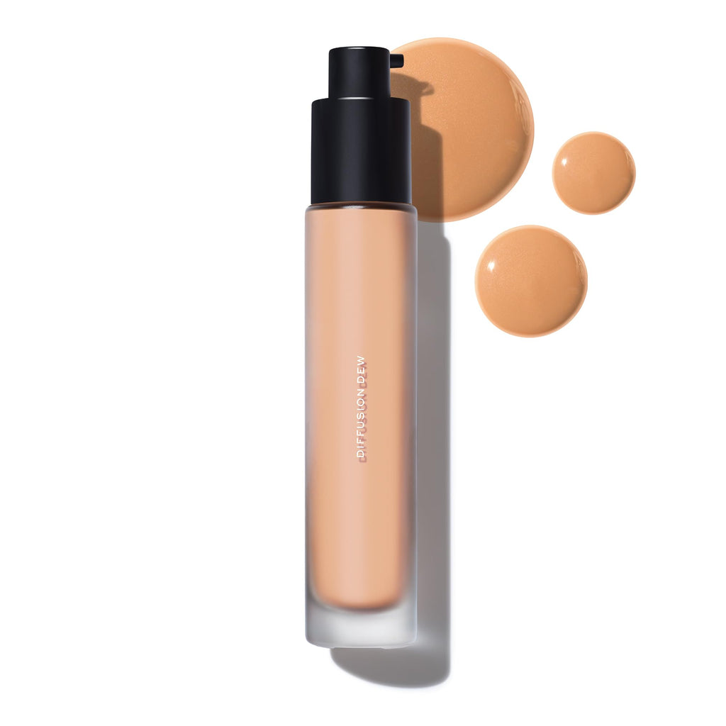 MAKE Beauty Diffusion Dew Skin Tint. Sheer to Medium Coverage Radiant Finish. Blurring, Smoothing, and Brightening for Glowing Complexion. Enhanced with Niacinamide and Adenosine. Tan 06 - TrustMedUSA
