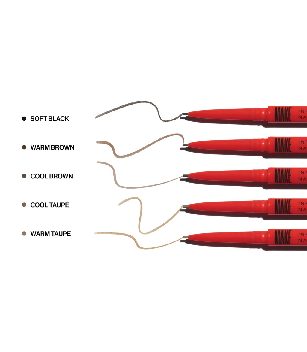 MAKE Beauty Nano Brow, Micro Eyebrow Pencil. Long-Lasting Smudgeproof Eye Brow Makeup for Hairlike Lines. Precision Liner for Natural-Looking Eyebrows - Shade, Warm Taupe - TrustMedUSA