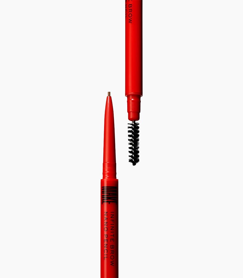 MAKE Beauty Nano Brow, Micro Eyebrow Pencil. Long-Lasting Smudgeproof Eye Brow Makeup for Hairlike Lines. Precision Liner for Natural-Looking Eyebrows - Shade, Warm Taupe - TrustMedUSA