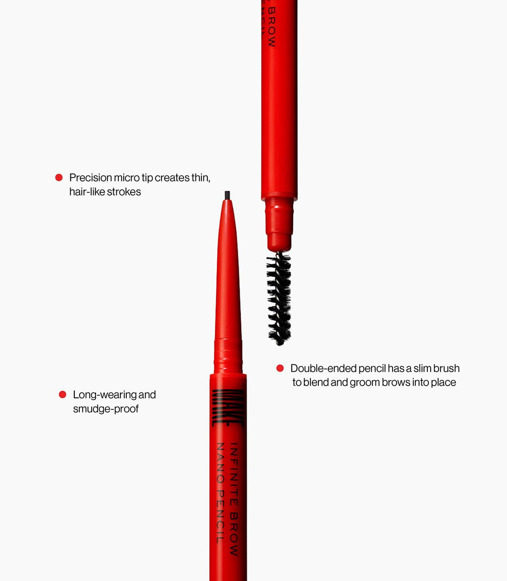 MAKE Beauty Nano Brow, Micro Eyebrow Pencil. Long-Lasting Smudgeproof Eye Brow Makeup for Hairlike Lines. Precision Liner for Natural-Looking Eyebrows - Shade, Warm Taupe - TrustMedUSA