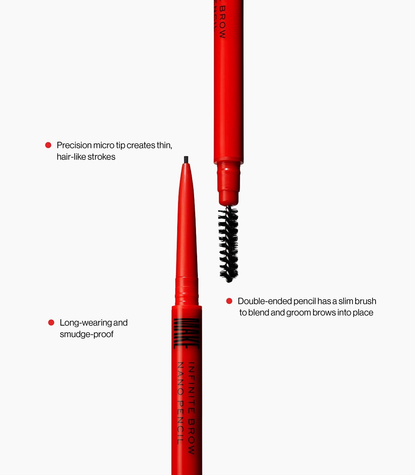 MAKE Beauty Nano Brow, Micro Eyebrow Pencil. Long-Lasting Smudgeproof Eye Brow Makeup for Hairlike Lines. Precision Liner for Natural-Looking Eyebrows - Shade, Warm Taupe - TrustMedUSA