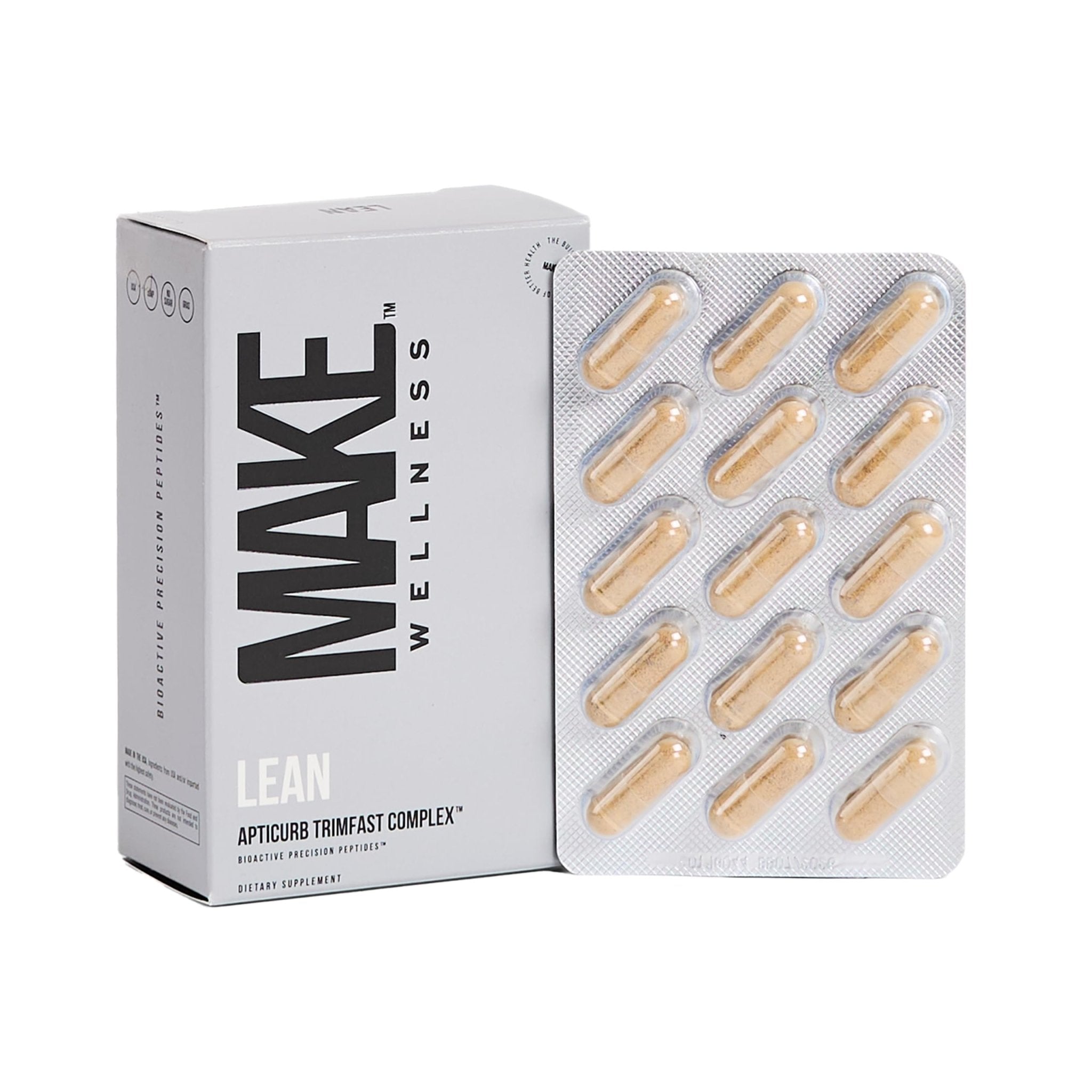 Make Wellness Lean Peptide Supplement | Supports Overall Wellness, Normal Muscle Health & Active Lifestyles | Bioactive Peptide Blend | Clean, Non-GMO Formula | 30 Servings for Daily Nutrition - TrustMedUSA