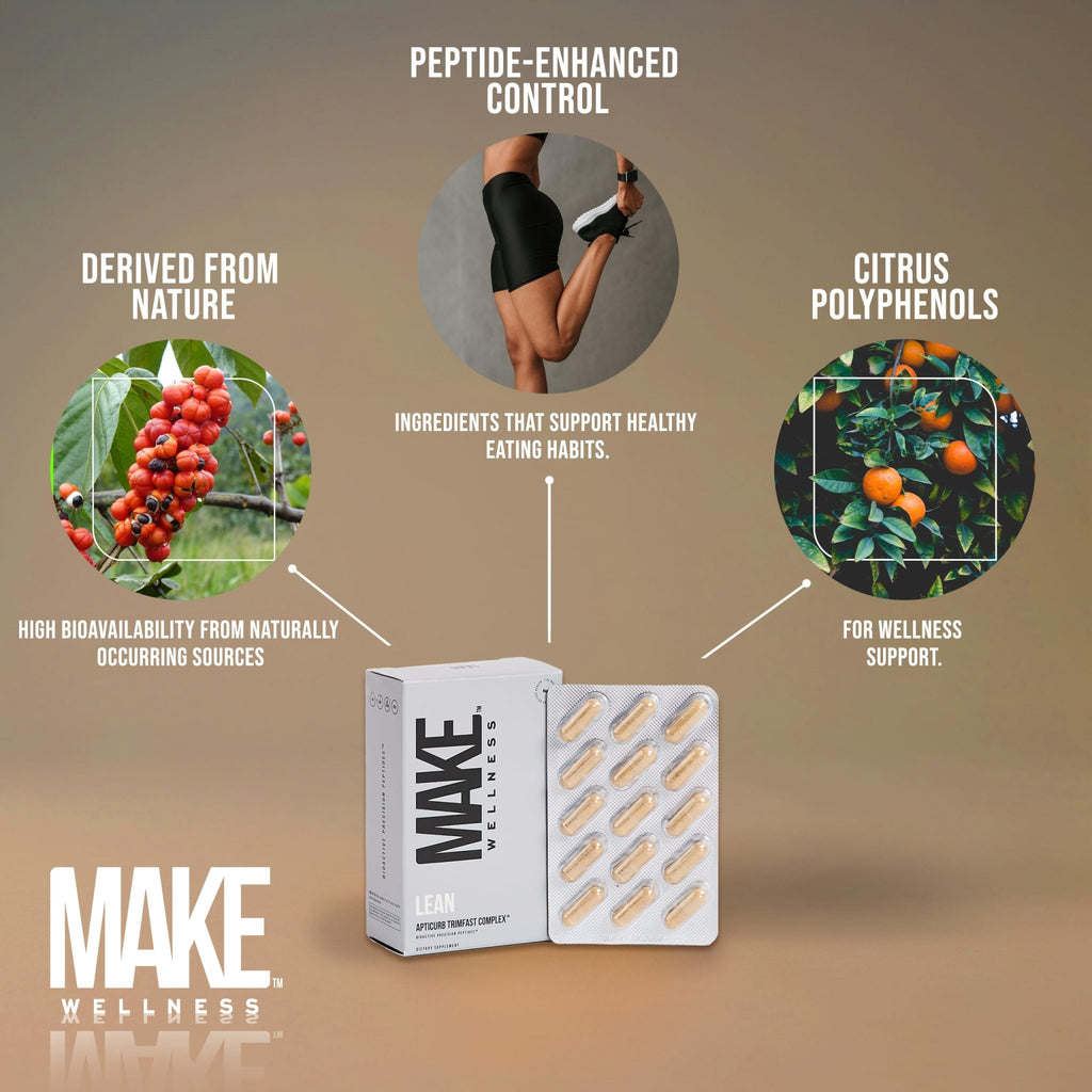 Make Wellness Lean Peptide Supplement | Supports Overall Wellness, Normal Muscle Health & Active Lifestyles | Bioactive Peptide Blend | Clean, Non-GMO Formula | 30 Servings for Daily Nutrition - TrustMedUSA