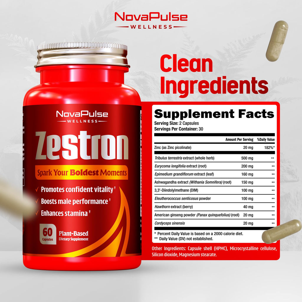 Male Enhancing Supplement Fast Acting Enlargement Pills for Men - Enhanced Size, Drive, Blood Flow, Libido, Testosterone Booster, Strength, Endurance - Boost Performance & Confidence - 60 Capsules - TrustMedUSA