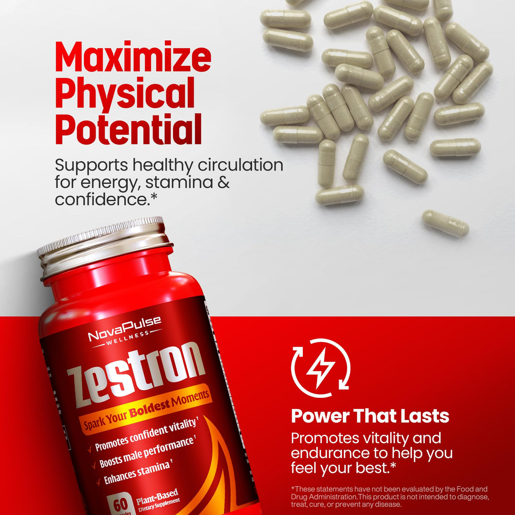 Male Enhancing Supplement Fast Acting Enlargement Pills for Men - Enhanced Size, Drive, Blood Flow, Libido, Testosterone Booster, Strength, Endurance - Boost Performance & Confidence - 60 Capsules - TrustMedUSA