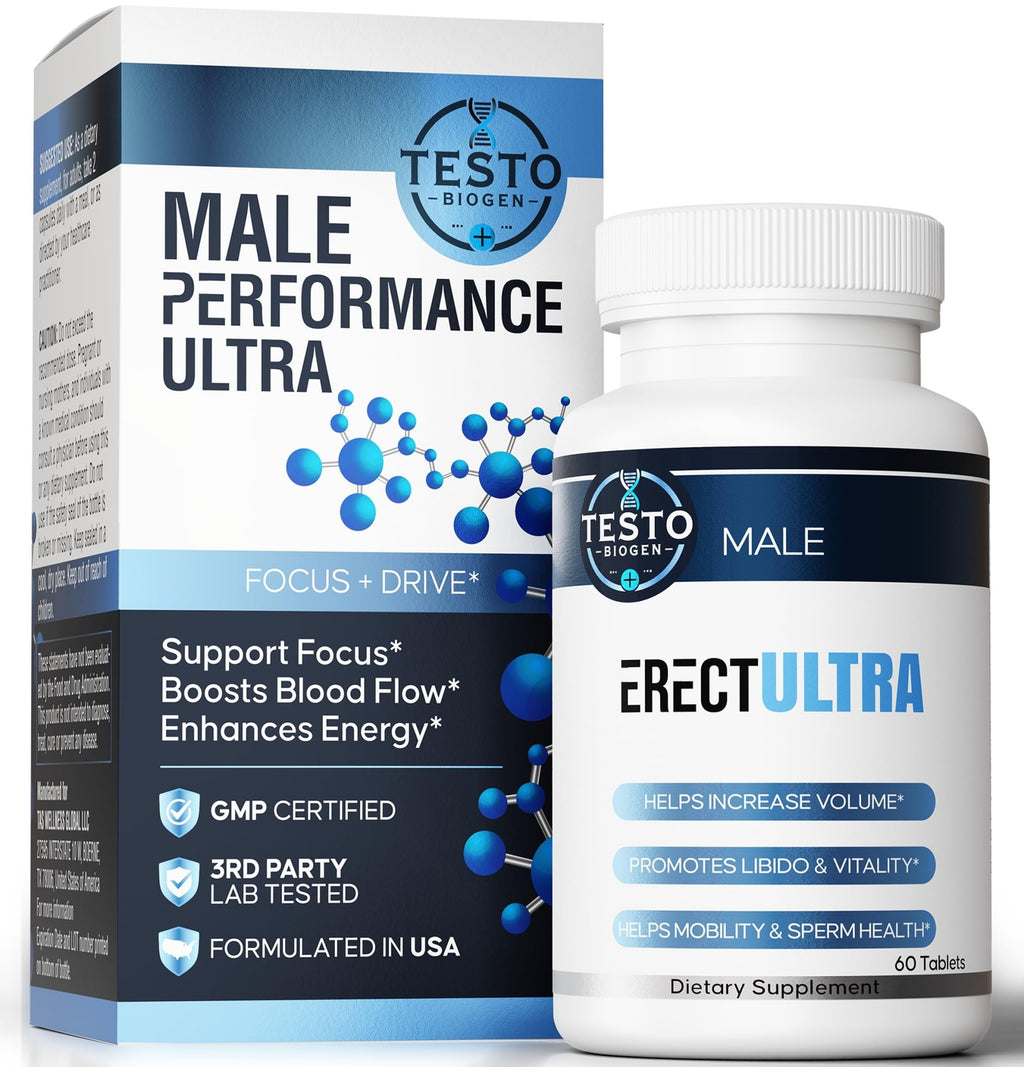Male Enhancing Supplement - Fast Acting Performance Pills for Men for Blood Flow - Size & Stamina - Testosterone Booster, Maca Root, Epimedium,Tongkat Ali Dietary Supplement 60 Tablets - TrustMedUSA