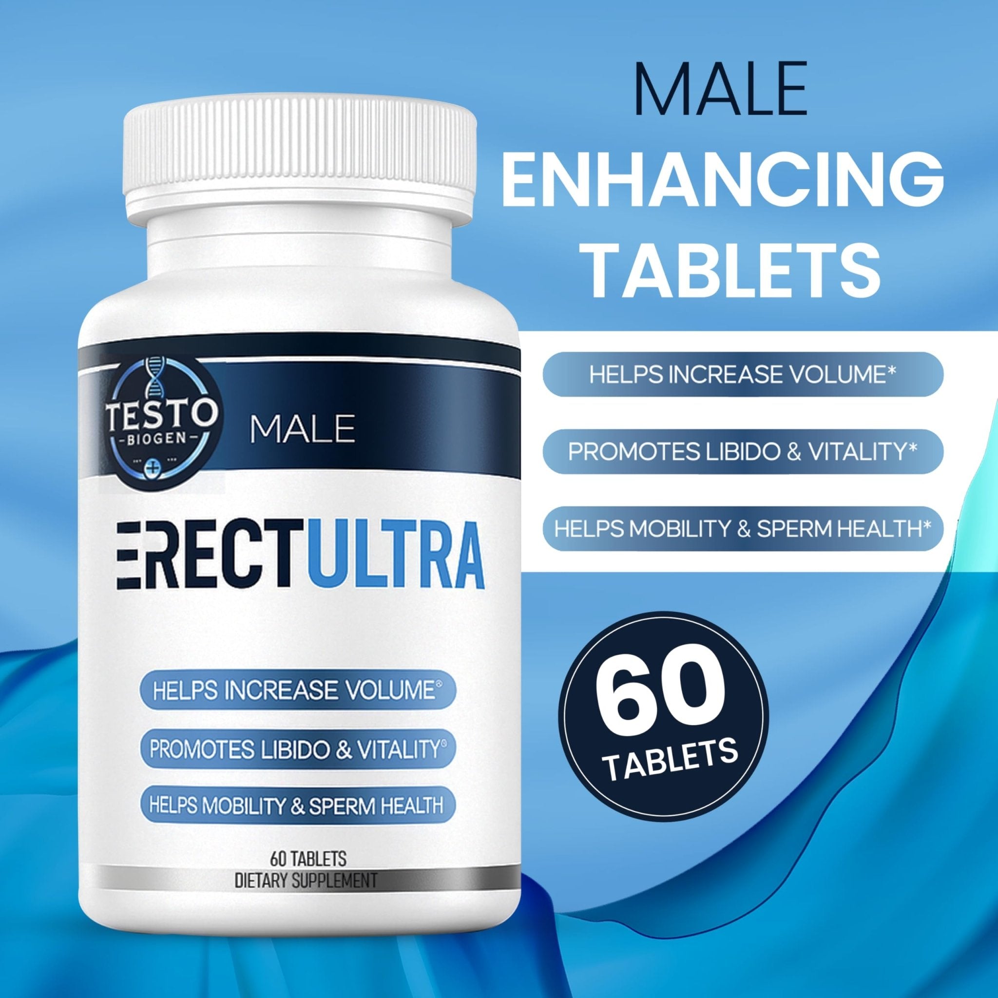 Male Enhancing Supplement - Fast Acting Performance Pills for Men for Blood Flow - Size & Stamina - Testosterone Booster, Maca Root, Epimedium,Tongkat Ali Dietary Supplement 60 Tablets - TrustMedUSA