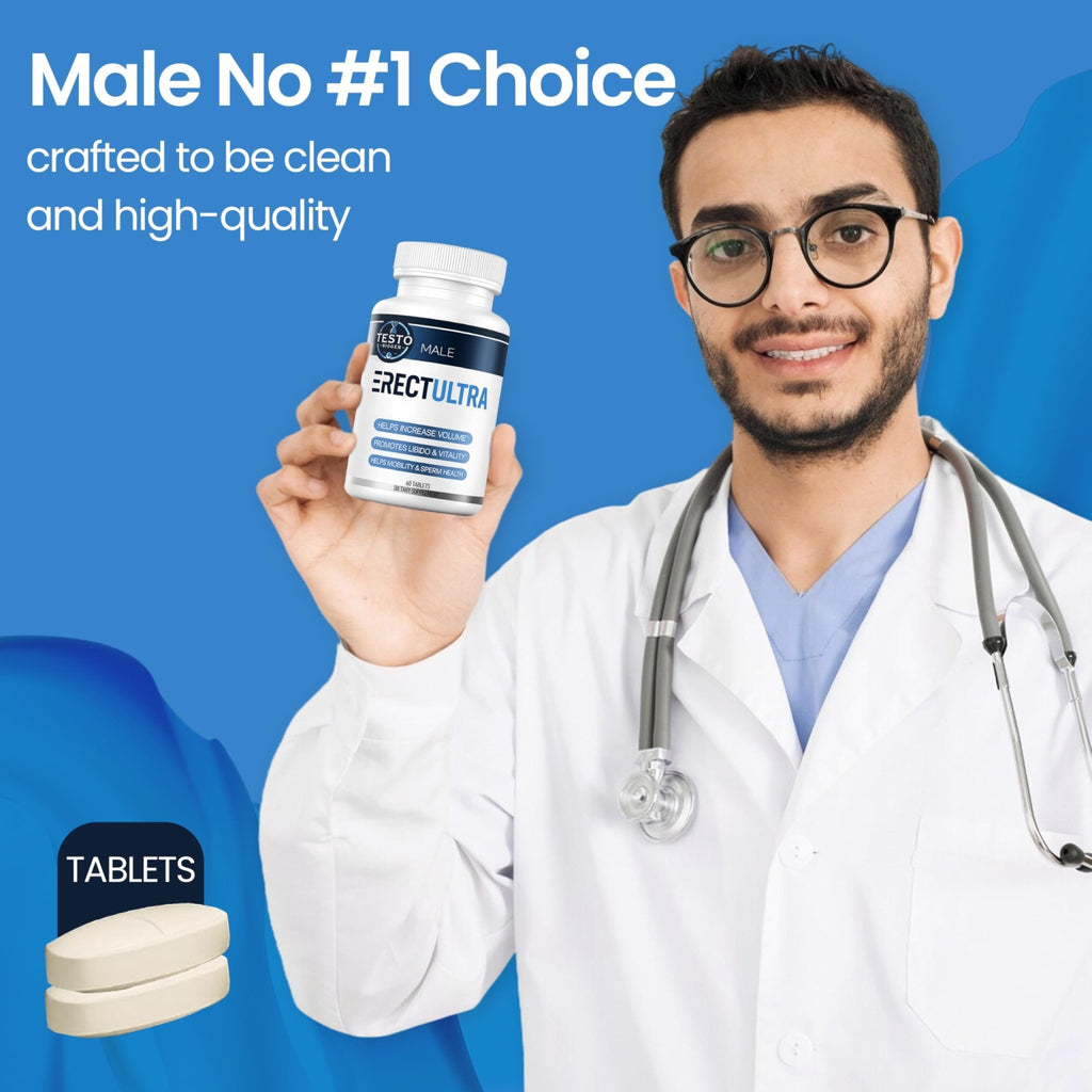 Male Enhancing Supplement - Fast Acting Performance Pills for Men for Blood Flow - Size & Stamina - Testosterone Booster, Maca Root, Epimedium,Tongkat Ali Dietary Supplement 60 Tablets - TrustMedUSA