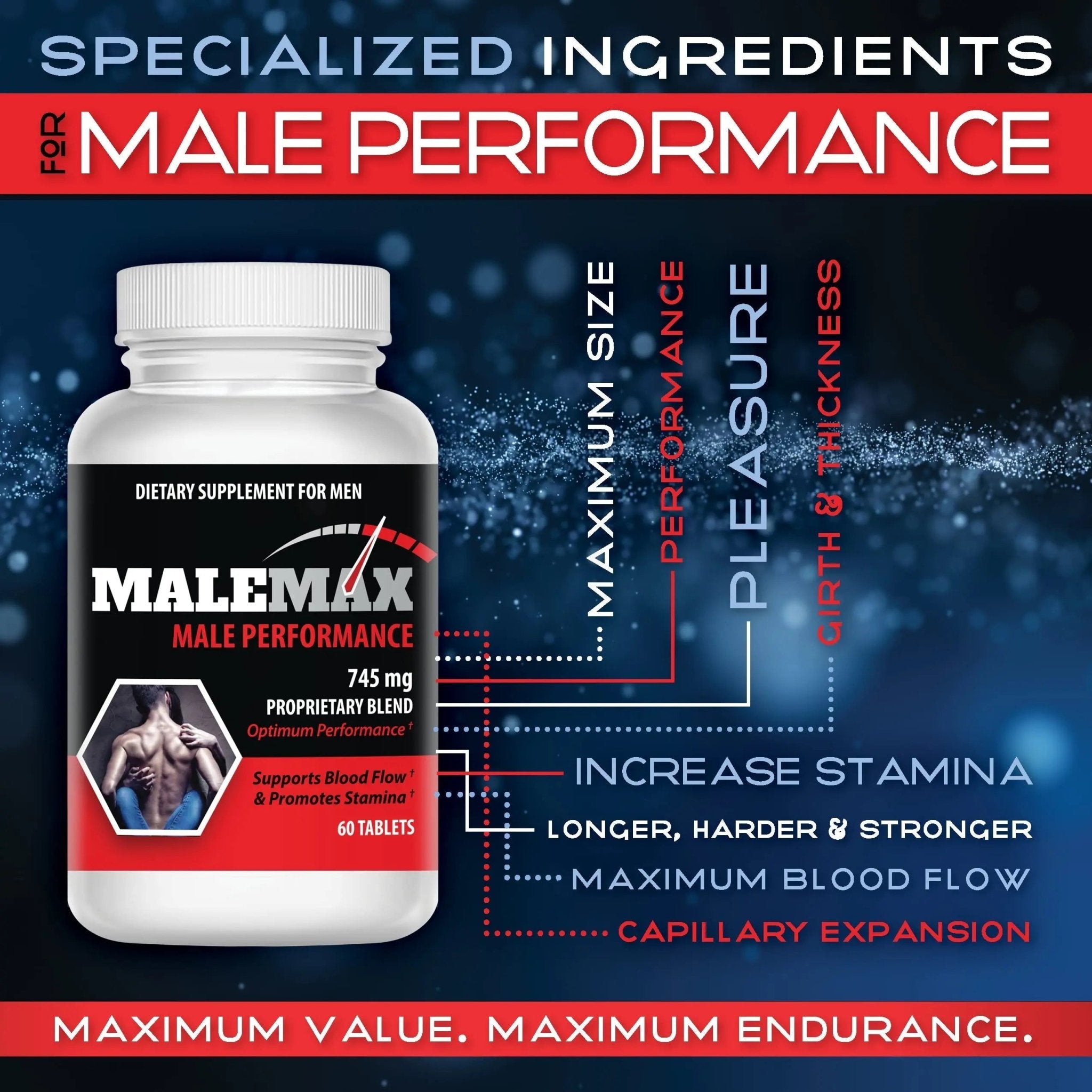Male Enlargement Pills- Amplify Male Size- Boost Up to 3 Inches Fast- Extend in Length - TrustMedUSA