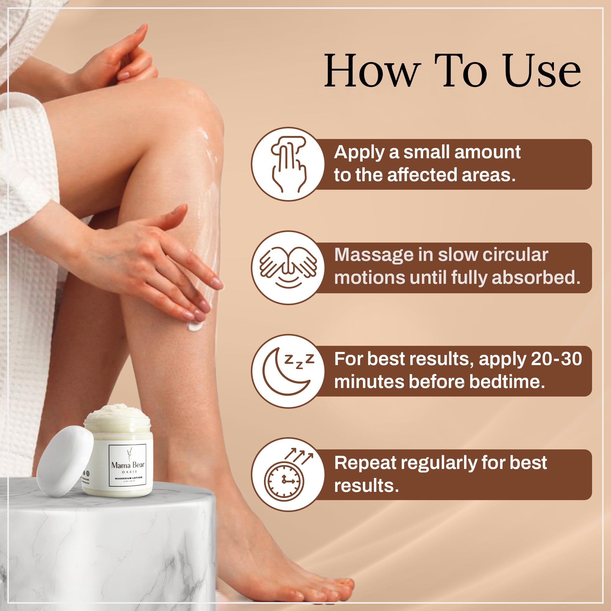 Mama Bear Oasis Lotion - Magnesium Cream - Lavender Magnesium Lotion for Foot, Hands, Legs, Toes Includes Arnica, Vitamin B6, Aloe Vera, MSM (Pack of 2) - TrustMedUSA