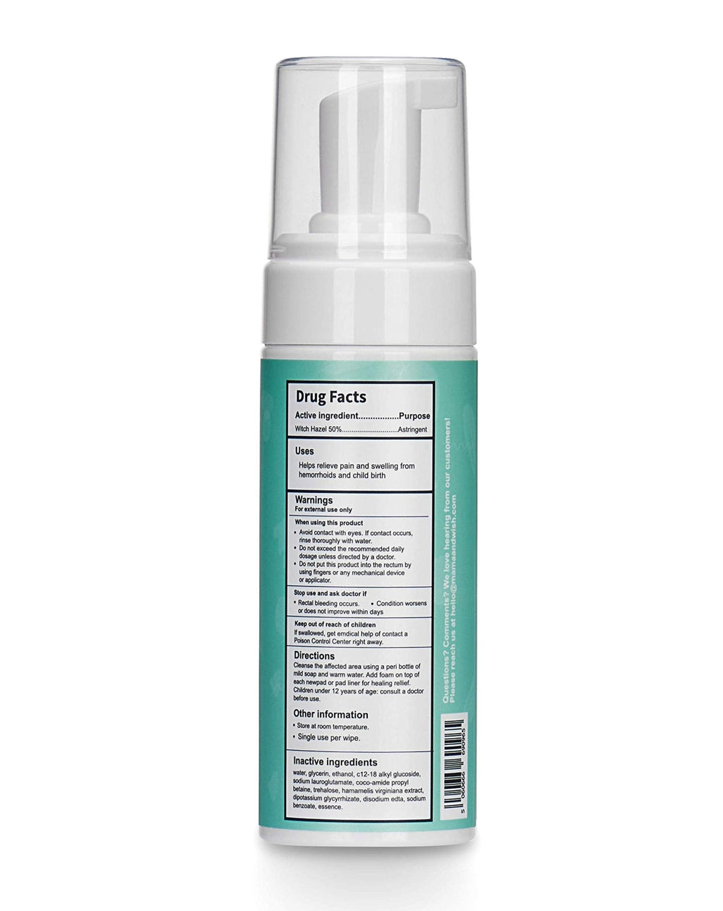 Mama & Wish Witch Hazel Perineal Healing Foam - Postpartum Essentials - Medicated Postpartum Spray for Perineal Relief - Postpartum Care and Recovery, Hemorrhoid Perineal Spray, After Birth Essentials - TrustMedUSA