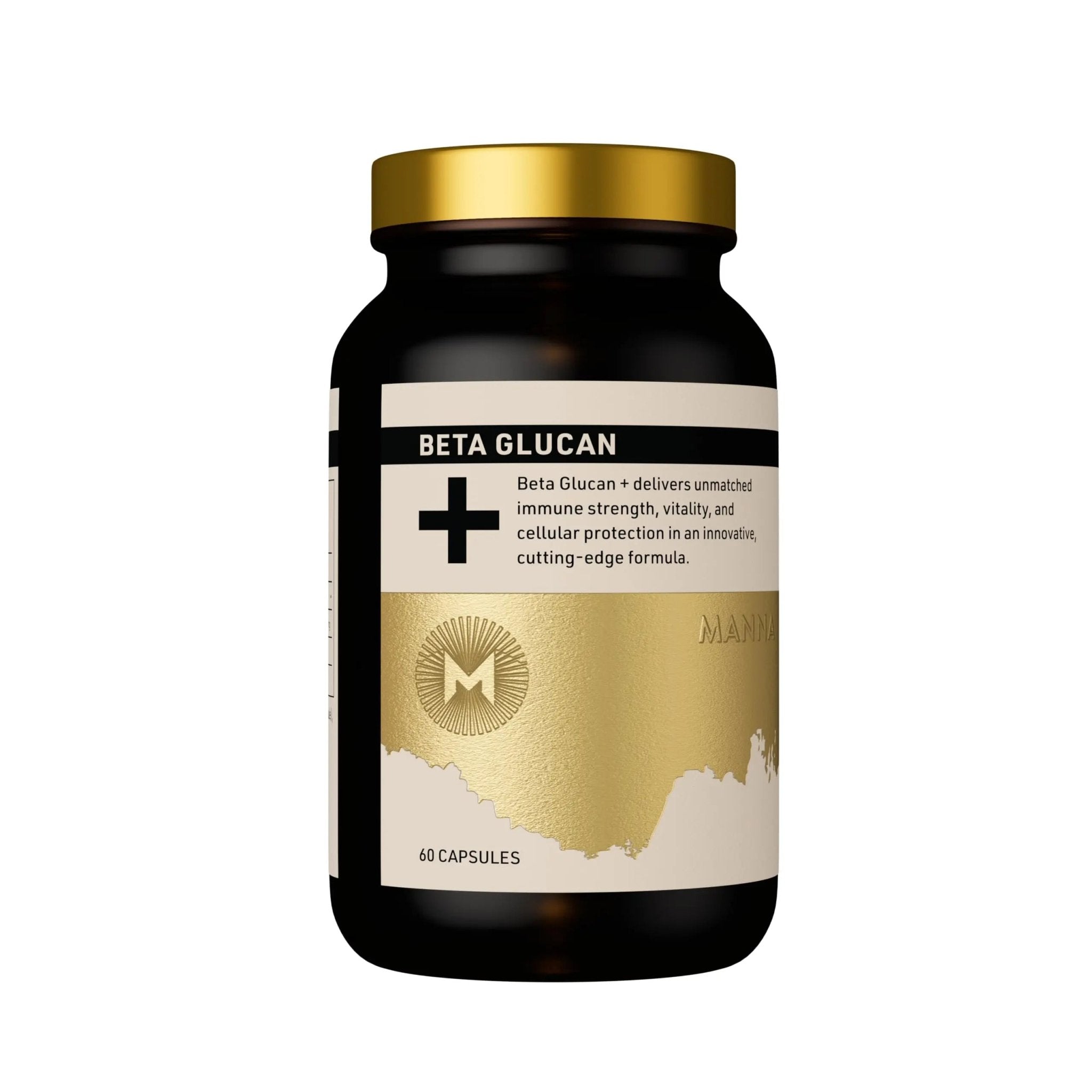 Manna Beta Glucan+ Capsules | 1000mg Beta Glucan Complex | Reishi Mushroom & Oats | Supplement for Immune Support, Heart Health, Cellular Renewal & Antioxidant Protection | 60 Count - TrustMedUSA