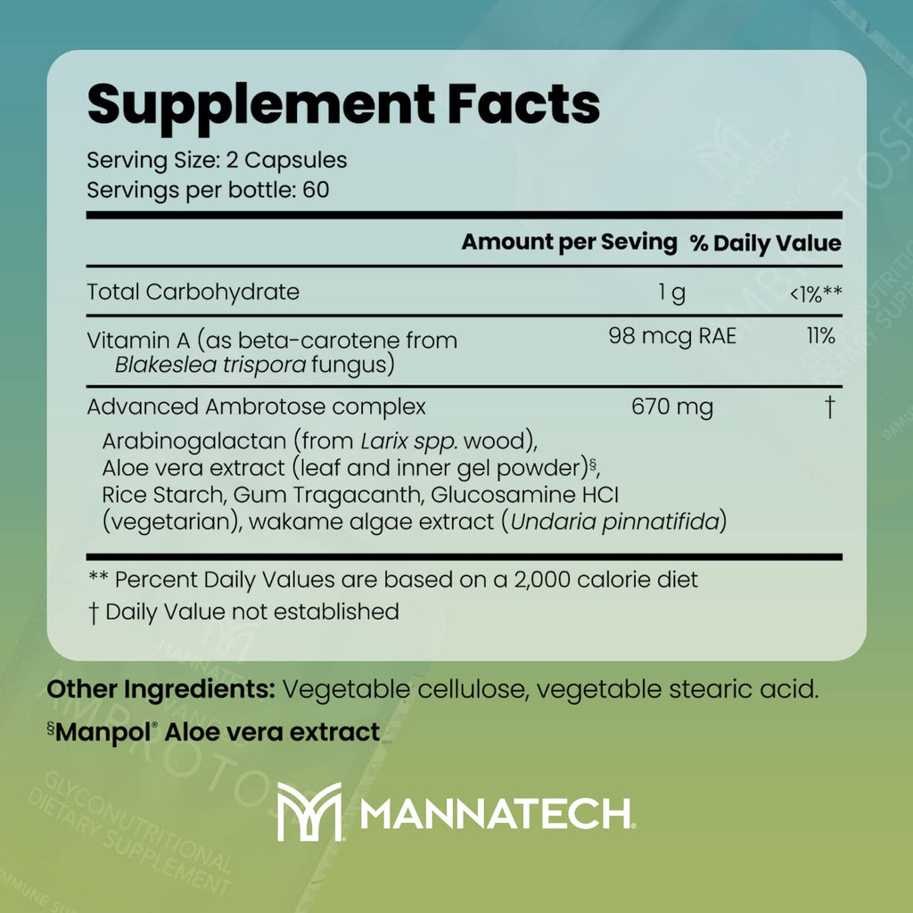 Mannatech Advanced Ambrotose 120 Capsules - TrustMedUSA
