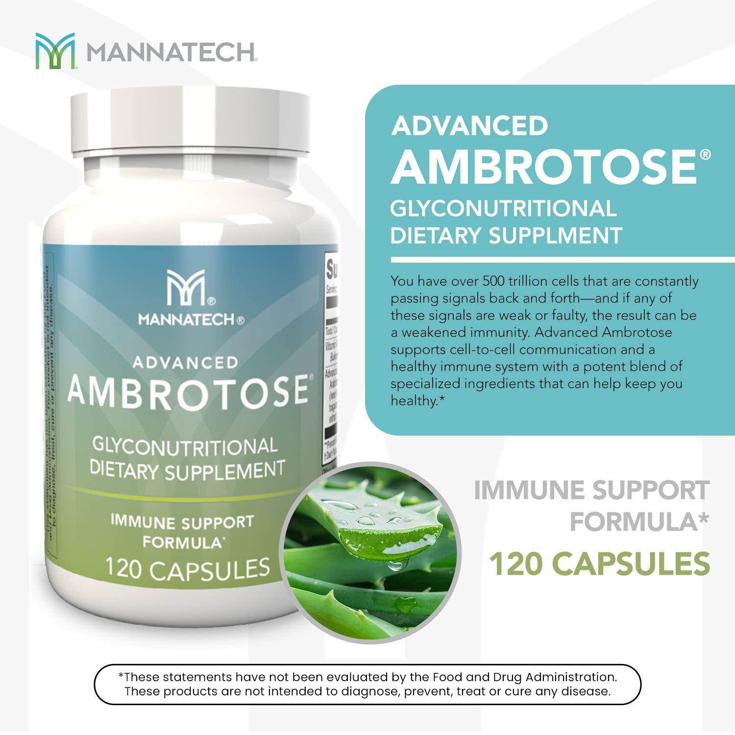 Mannatech Advanced Ambrotose 120 Capsules - TrustMedUSA