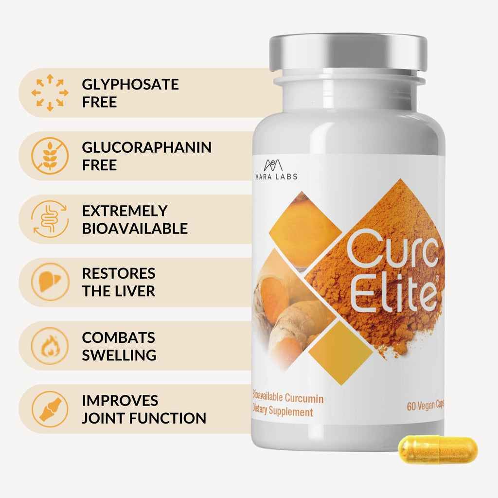 Mara Labs CurcElite Curcumin | Turmeric Extract 95% Curcuminoids | Vegan, No Fillers, and Non-GMO | 60 Vegan Capsules - TrustMedUSA