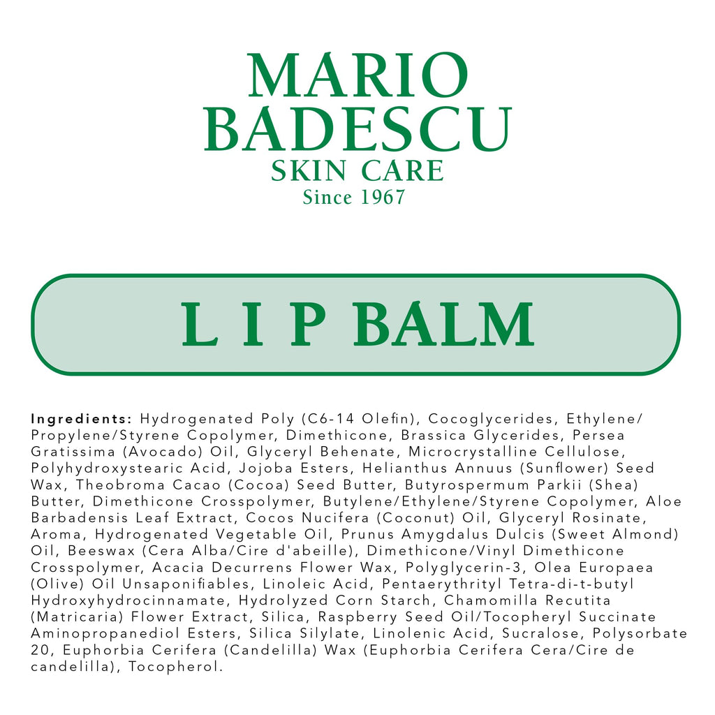 Mario Badescu Moisturizing Original Lip Balm for Dry Cracked Lips, Infused with Coconut Oil - TrustMedUSA