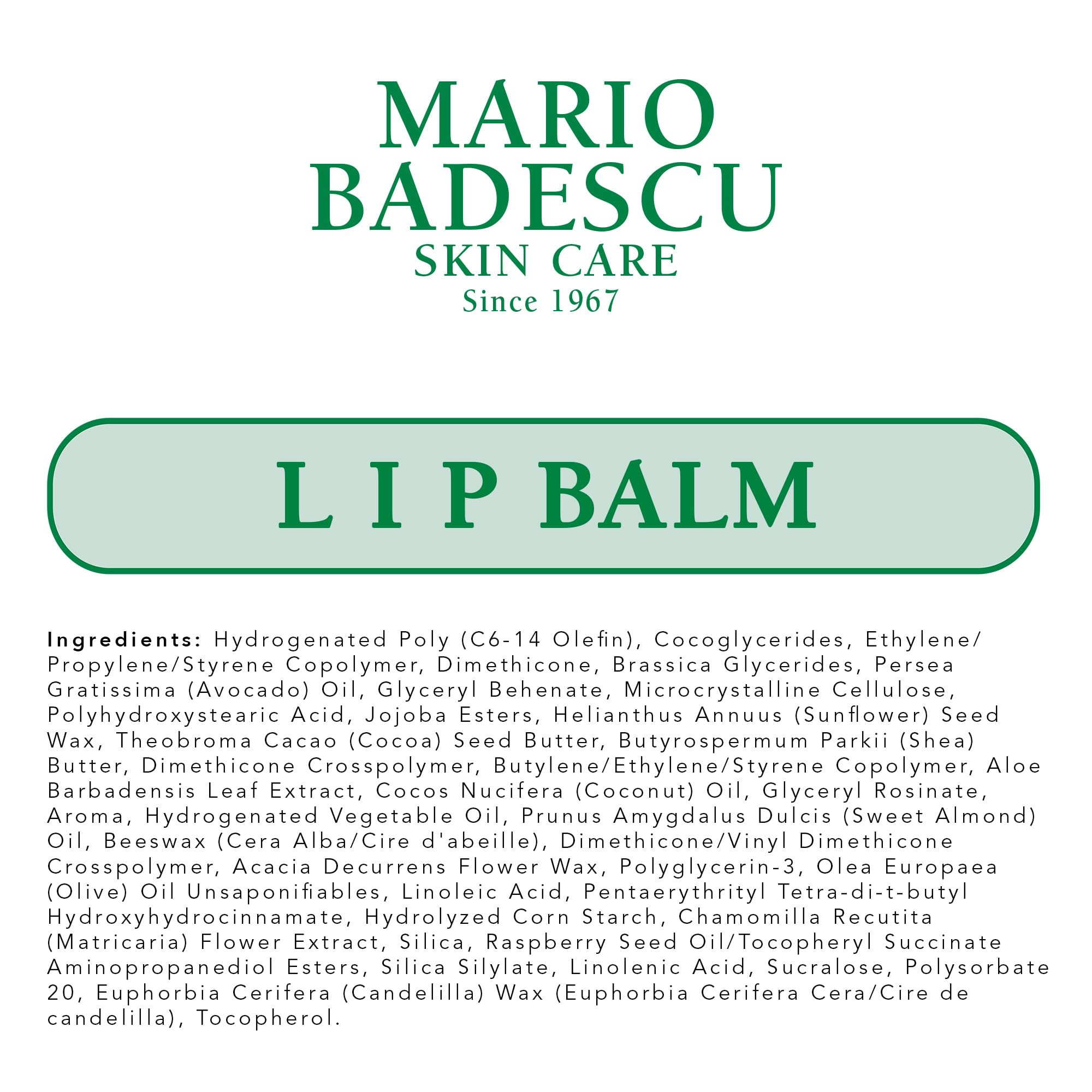 Mario Badescu Moisturizing Original Lip Balm for Dry Cracked Lips, Infused with Coconut Oil - TrustMedUSA
