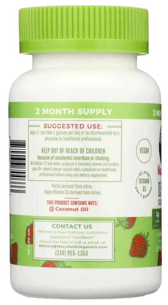 Mary Ruth's Vitamin D3 & B12 Gummies, 60 CT - TrustMedUSA