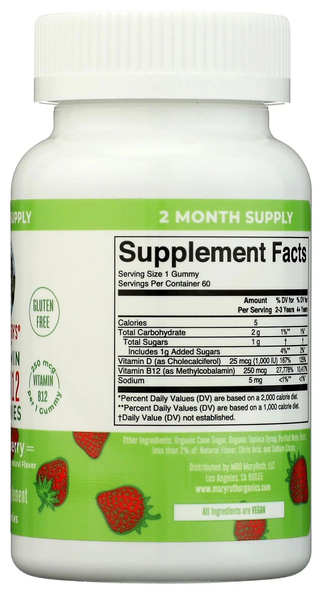 Mary Ruth's Vitamin D3 & B12 Gummies, 60 CT - TrustMedUSA