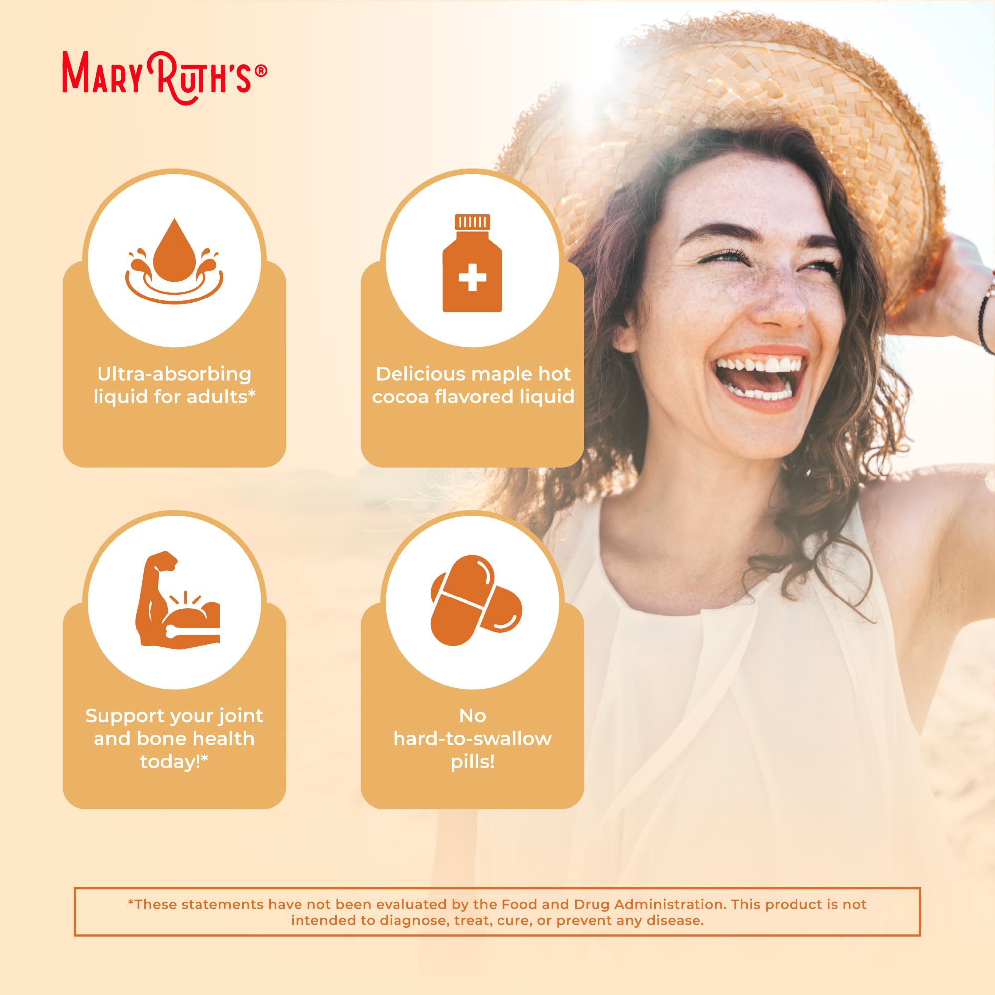 MaryRuth Organics Collagen Booster Liposomal | Sugar Free | Liquid Collagen Booster with VIT C, E, Zinc,Copper&Silica | Skin Care&Joint Support Supplement | Vegan | Non-GMO | Gluten Free | 14 Serving - Maple Wellness Supplements