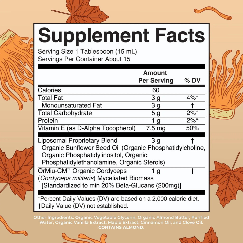 MaryRuth Organics Cordyceps Mushroom Supplement | Ultra Absorption Liposomal | Full Spectrum Mushroom | 200mg Beta-Glucans Per Serving | USDA Organic | Vegan | 7.6 oz | 15 Servings - TrustMedUSA