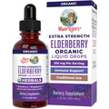 MaryRuth Organics Elderberry Syrup Extra Strength, USDA Organic Elderberry, Sugar Free Adults & Kids Immune Support Supplement for Ages 1+, Clean Label Project Verified®, Vegan, Gluten Free, 2 Fl Oz - TrustMedUSA