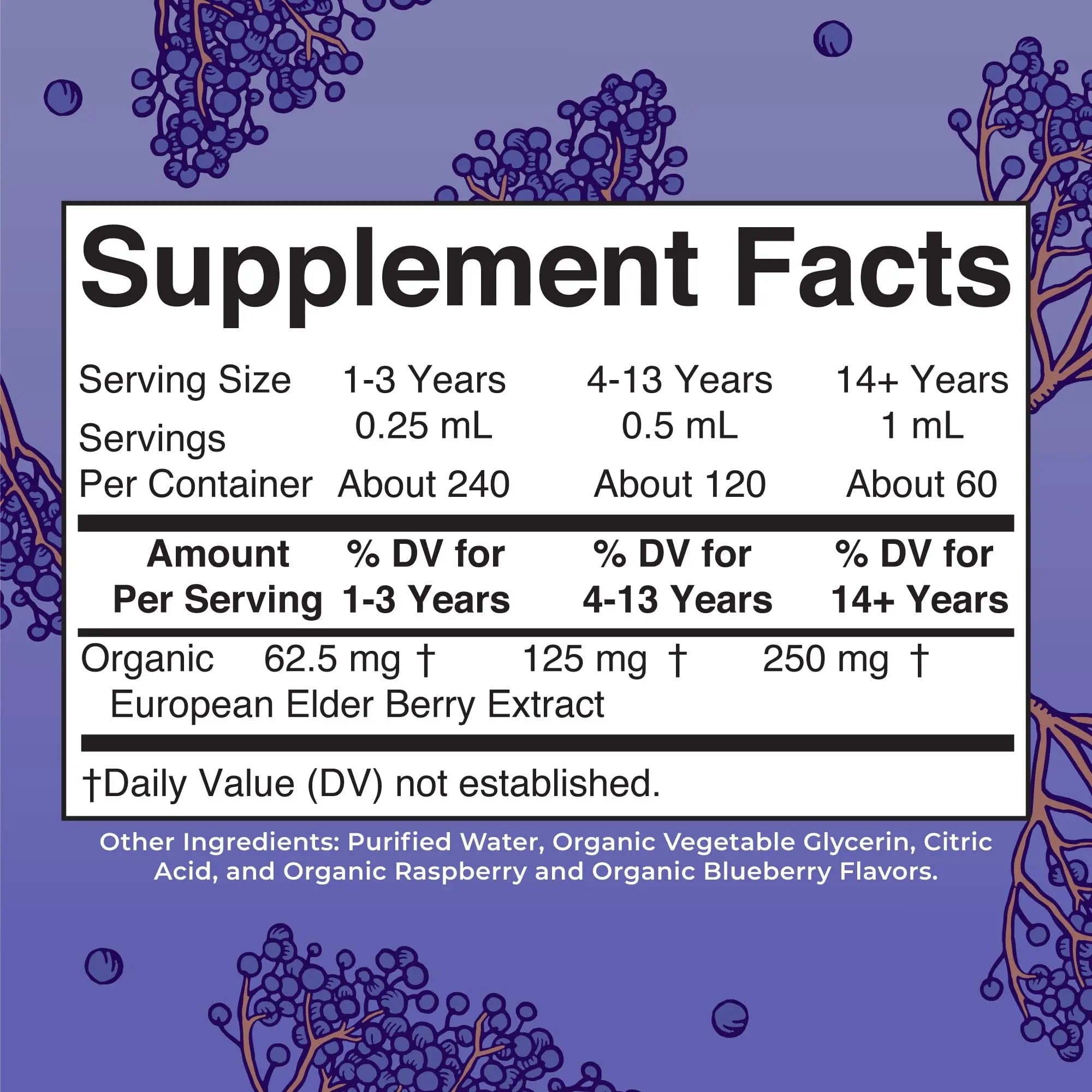 MaryRuth Organics Elderberry Syrup Extra Strength, USDA Organic Elderberry, Sugar Free Adults & Kids Immune Support Supplement for Ages 1+, Clean Label Project Verified®, Vegan, Gluten Free, 2 Fl Oz - TrustMedUSA