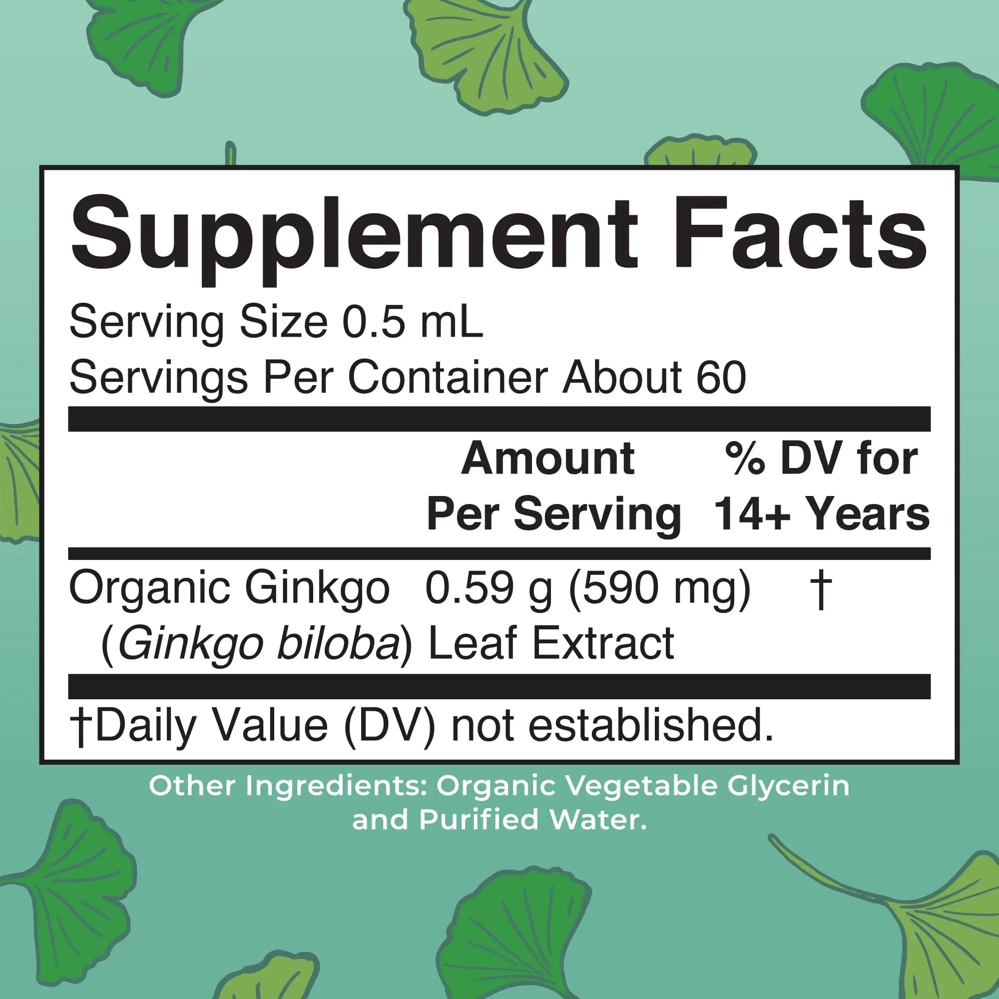 MaryRuth Organics Ginkgo Leaf Liquid Drops | Herbal Supplement | Nootropic | Circulatory System & Nervous System Health | USDA Organic | Non-GMO | Vegan | 60 Servings - TrustMedUSA