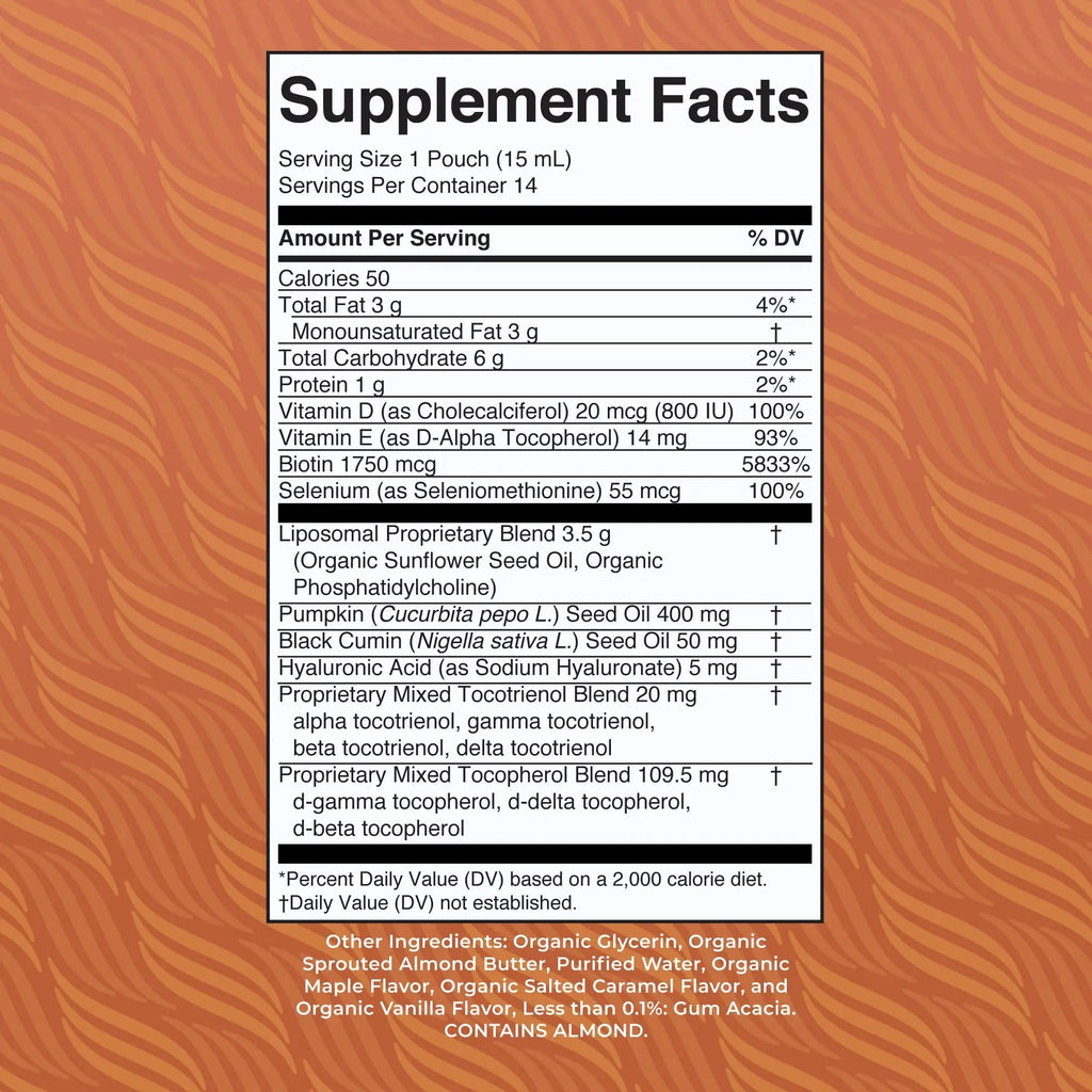 MaryRuth Organics Hair Growth Vitamins, Sugar & Gluten Free, Liquid Hair Vitamins with Vitamin D3, Vitamin E Biotin Hyaluronic Acid, Selenium for Hair & Skin Care Vegan, Non-GMO, 14-0.5 Fl Oz Pouches - TrustMedUSA