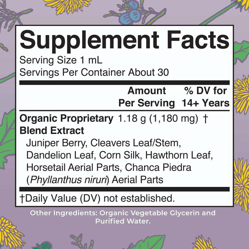 MaryRuth Organics Herbal Supplement Drops | Support Renal & Urinary Systems | Juniper Berry | Cleavers | Dandelion | Hawthorn | Horsetail & Chanca Piedra | Vegan | Non-GMO | 1 Fl Oz - TrustMedUSA