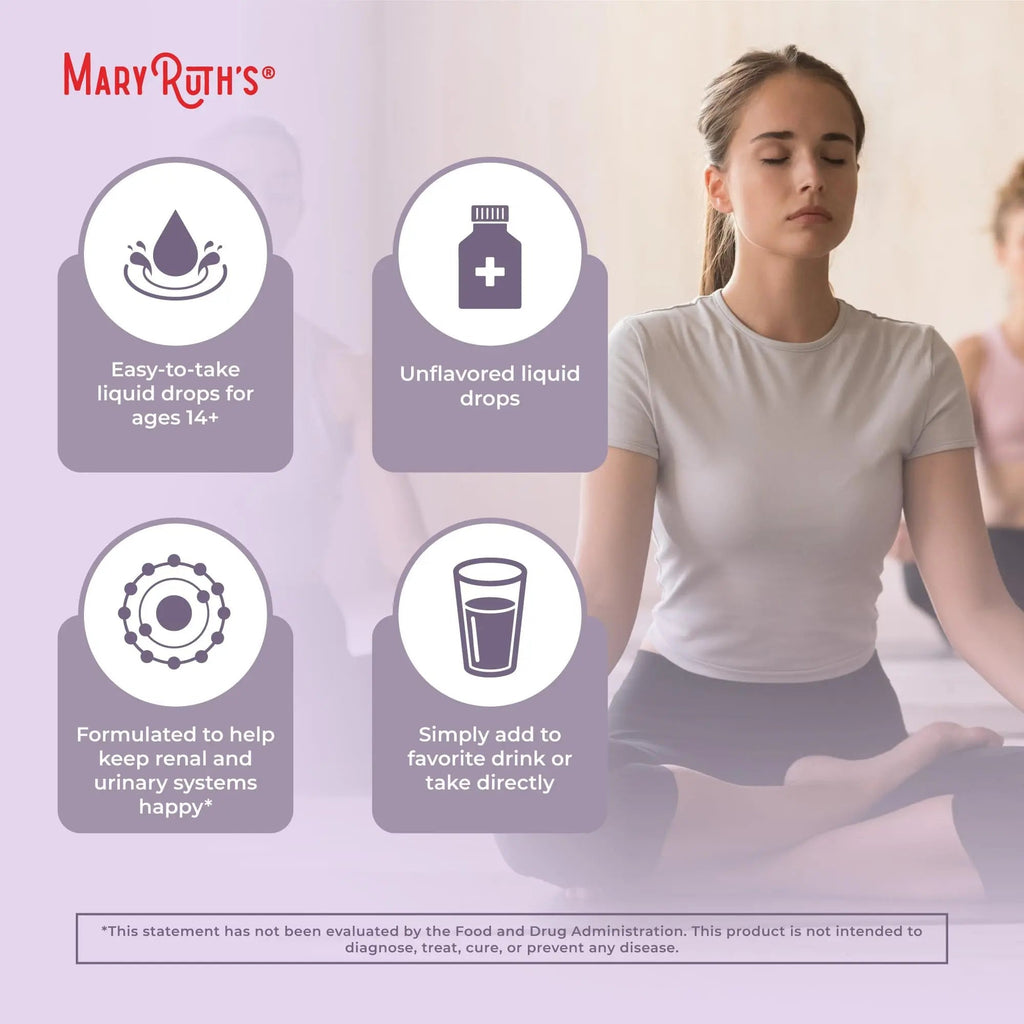 MaryRuth Organics Herbal Supplement Drops | Support Renal & Urinary Systems | Juniper Berry | Cleavers | Dandelion | Hawthorn | Horsetail & Chanca Piedra | Vegan | Non-GMO | 1 Fl Oz - TrustMedUSA