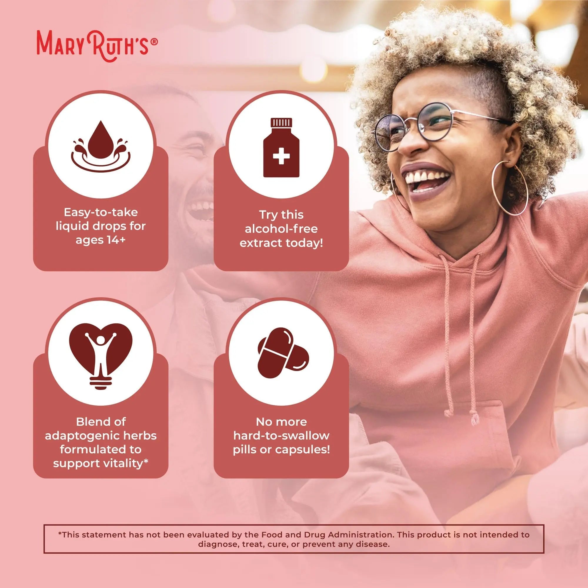 MaryRuth Organics Herbal Supplement for Brain Function | Boost Energy | Memory | Vitality USDA | Ginseng with Ashwagandha | Eleuthero and Maca Root Extract | 1 Fl Oz - TrustMedUSA
