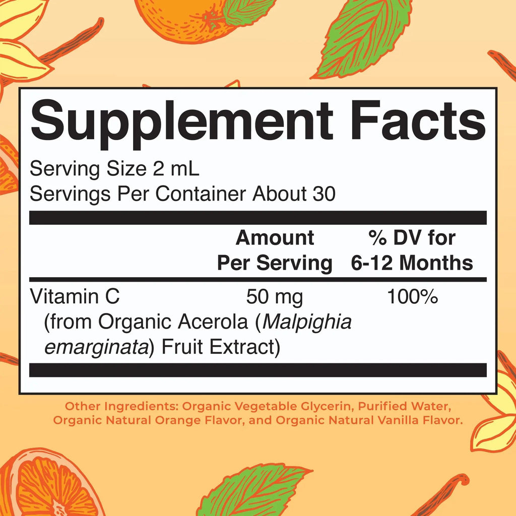 MaryRuth Organics Infant & Baby Vitamin C Supplement | USDA Organic Vitamin C Liquid Drops for Infants | Ages 6-12 Months | Immune Support | Overall Health | Vegan | Non-GMO | Gluten Free | 2 Fl Oz - TrustMedUSA