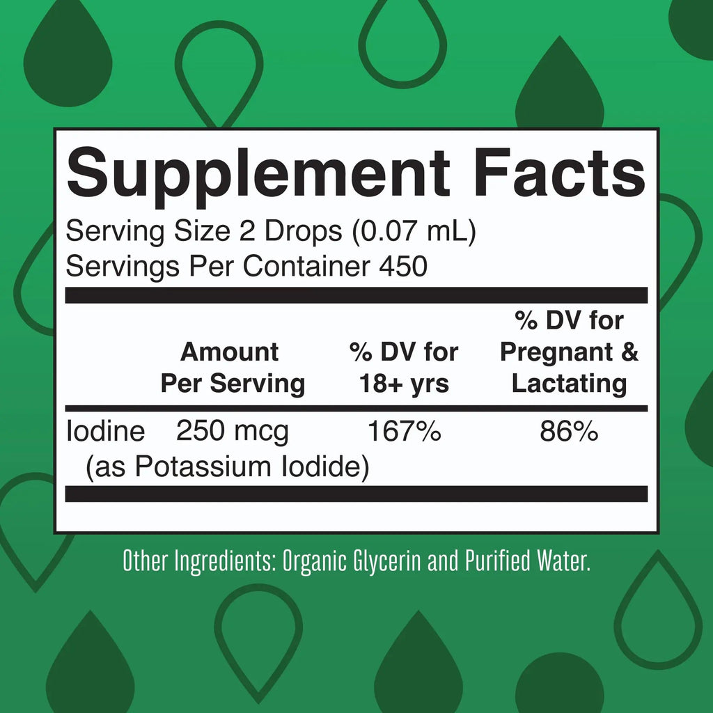 MaryRuth Organics Iodine Liquid Drops | Potassium Iodide | 1 Year Supply | 450 Servings | Thyroid Health | USDA Organic| - TrustMedUSA
