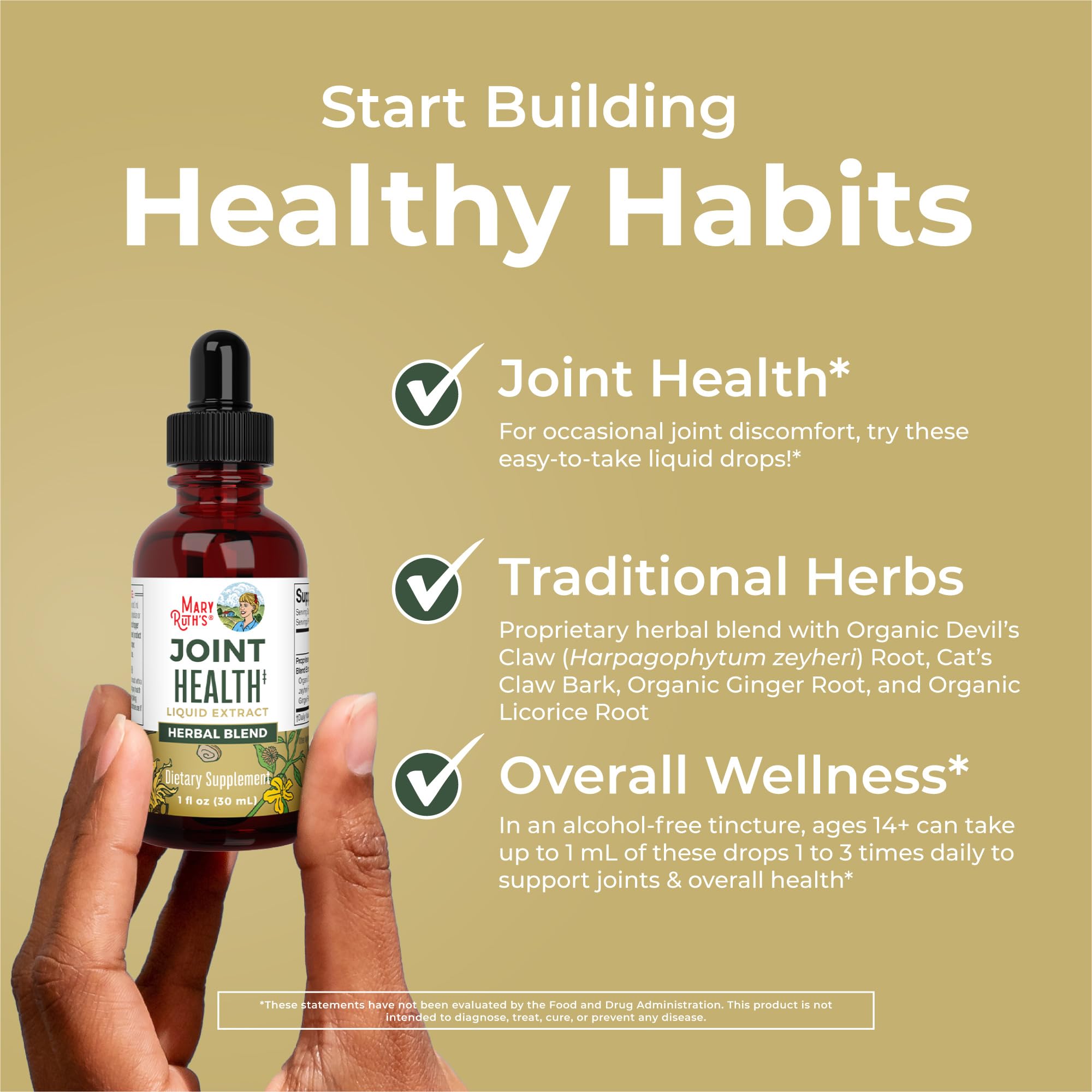MaryRuth Organics Joint Health Liquid Drops & Vitamin K2+D3 Gummies (Peach Mango and Apricot) | Label Project Verified | Vitamins for Calcium, Joints, and Bone Support | Vegan, Non-GMO, Gluten Free - TrustMedUSA