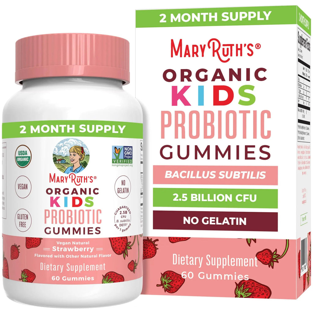 MaryRuth Organics Kids Probiotics for Digestive Health | USDA Probiotic Gummies | 2 Month Supply | Kids Probiotics | Immune Support | Gut Health Supplement | Vegan | Non-GMO | Gluten Free | 60 Count - TrustMedUSA