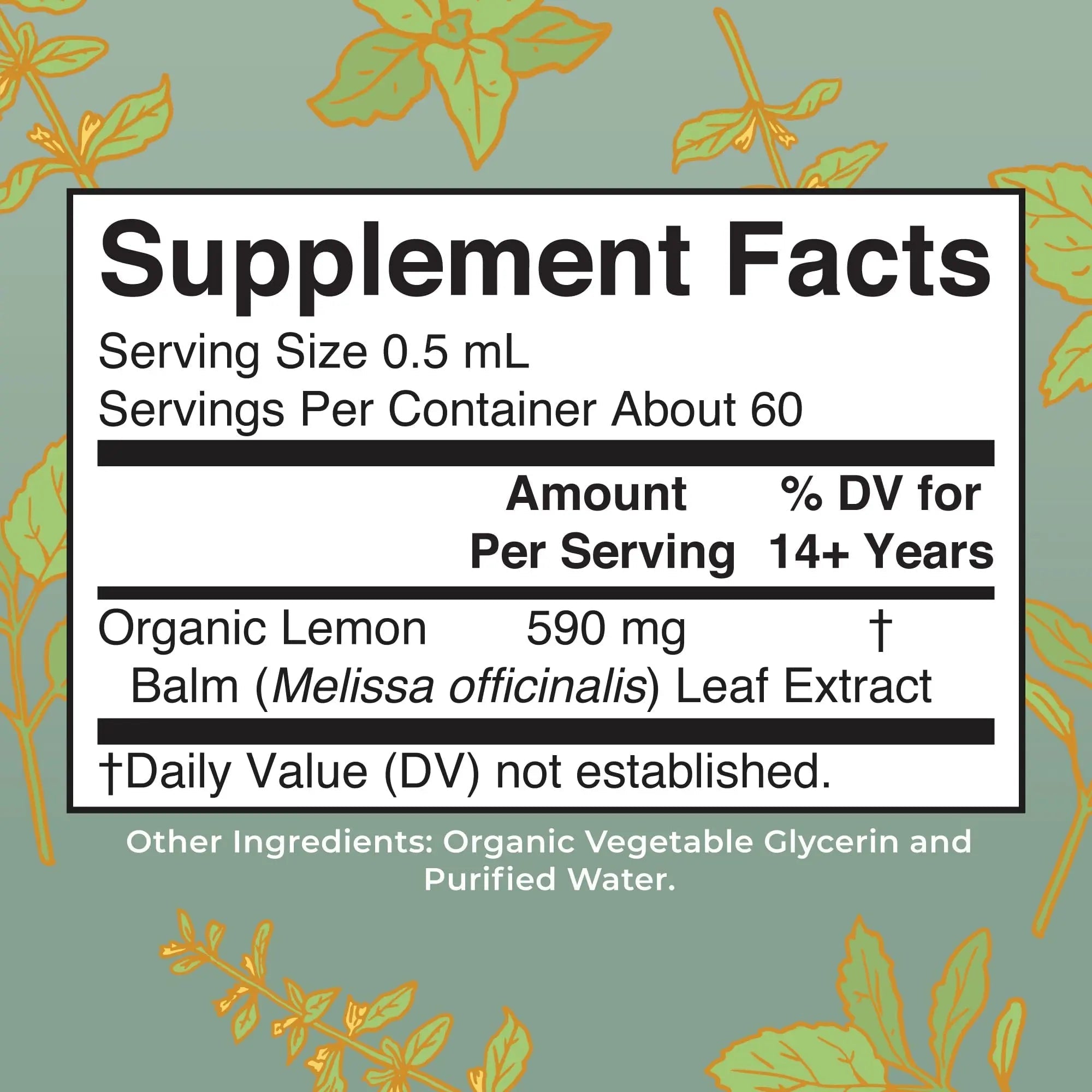 MaryRuth Organics Lemon Balm Leaf Liquid Extract | Mood Support | Relaxation | Calming | Nervine Herbal | Lemon Balm Tincture | USDA Organic | Vegan | Non-GMO | Gluten Free | 1 Fl Oz - TrustMedUSA