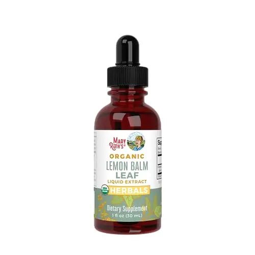 MaryRuth Organics Lemon Balm Leaf Liquid Extract | Mood Support | Relaxation | Calming | Nervine Herbal | Lemon Balm Tincture | USDA Organic | Vegan | Non-GMO | Gluten Free | 1 Fl Oz - TrustMedUSA