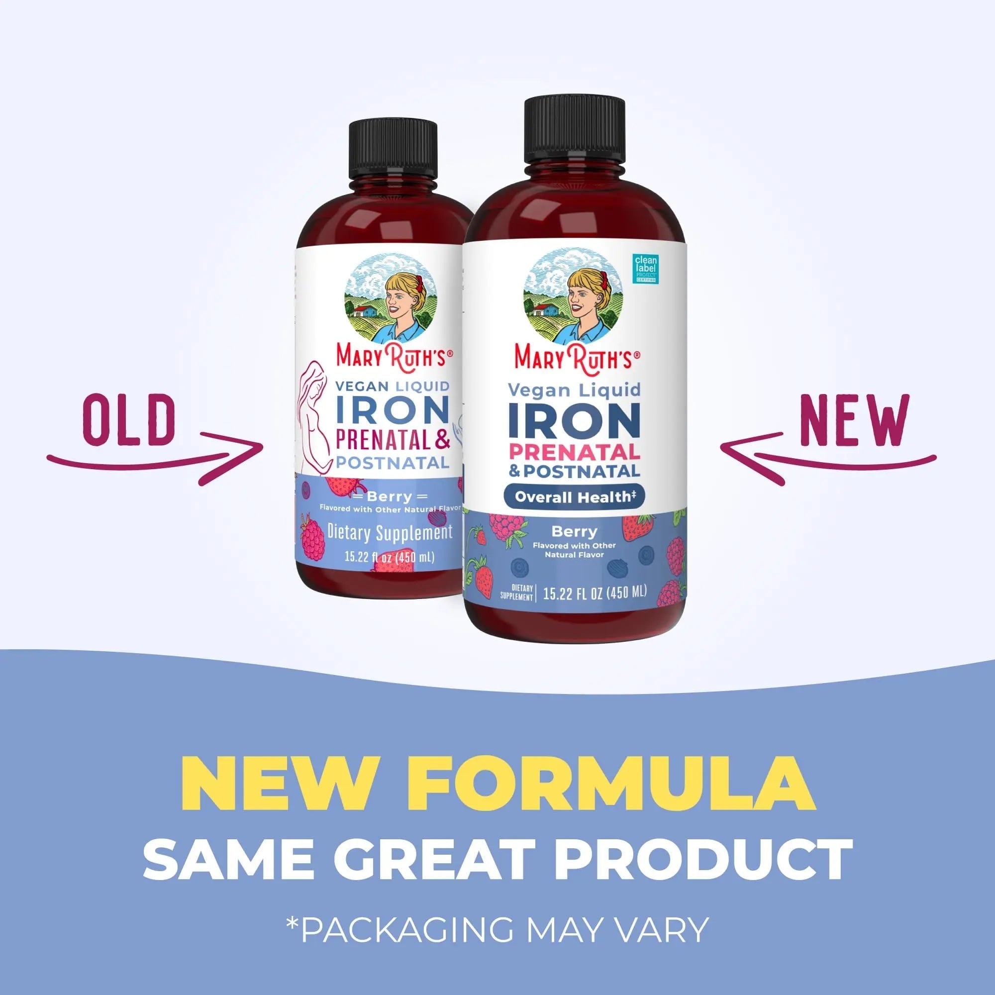 MaryRuth Organics | Liquid Iron Supplement Prenatal & Postnatal for Pregnant & Lactating | Iron Deficiency | Immune Support | Sugar/Gluten Free | Vegan | Non-GMO | 15.22 Fl Oz - TrustMedUSA